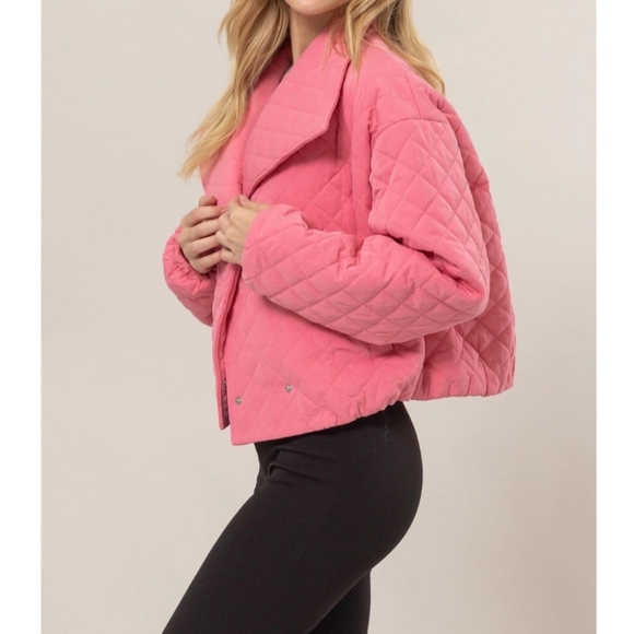 #788 🛑048 M NEW! MOST FABULOUS QUILTED PUFFER JACKET-PINK - Picture 4 of 12